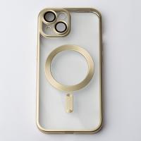 Силиконовый чехол MagSafe SHINING MATTE для iPhone 14 gold