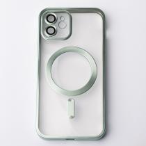 Силіконовий чохол SHINING MATTE з підтримкою MagSafe для телефону iPhone 12 mint