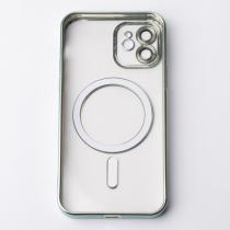 Силіконовий чохол SHINING MATTE з підтримкою MagSafe для телефону iPhone 12 mint