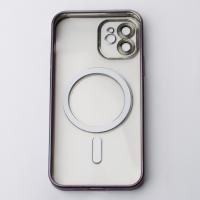 Силиконовый чехол MagSafe SHINING MATTE для iPhone 12 deep purple
