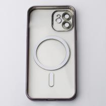 Силиконовый чехол MagSafe SHINING MATTE для iPhone 12 deep purple