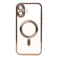 Силиконовый чехол MagSafe SHINING MATTE для iPhone 16 desert titanium