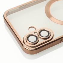 Силиконовый чехол MagSafe SHINING MATTE для iPhone 16 desert titanium