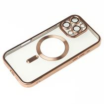 Силиконовый чехол MagSafe SHINING MATTE для iPhone 16 Pro desert titanium