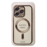 Силиконовый чехол MagSafe SHINING MATTE для iPhone 16 Pro desert titanium