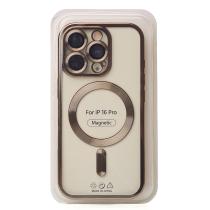 Силиконовый чехол MagSafe SHINING MATTE для iPhone 16 Pro desert titanium