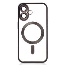 Силиконовый чехол MagSafe SHINING MATTE для iPhone 16 black