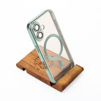 Силиконовый чехол MagSafe SHINING MATTE для iPhone 16 mint