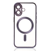 Силиконовый чехол MagSafe SHINING MATTE для iPhone 16 deep purple