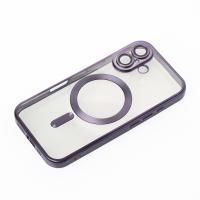 Силиконовый чехол MagSafe SHINING MATTE для iPhone 16 deep purple
