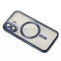 Силиконовый чехол MagSafe SHINING MATTE для iPhone 16 blue titanium