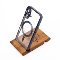 Силіконовий чохол MagSafe SHINING MATTE для телефону iPhone 16 Plus blue titanium