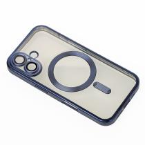 Силіконовий чохол MagSafe SHINING MATTE для телефону iPhone 16 Plus blue titanium