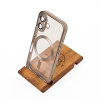Силиконовый чехол MagSafe SHINING MATTE для iPhone 16 Plus natural titanium