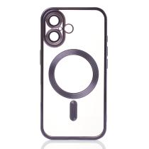 Силиконовый чехол MagSafe SHINING MATTE для iPhone 16 Plus deep purple