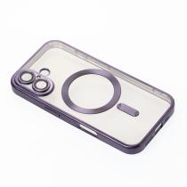 Силиконовый чехол MagSafe SHINING MATTE для iPhone 16 Plus deep purple