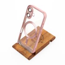 Силіконовий чохол MagSafe SHINING MATTE для телефону iPhone 16 Plus pink