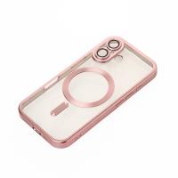 Силиконовый чехол MagSafe SHINING MATTE для iPhone 16 Plus pink