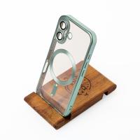 Силиконовый чехол MagSafe SHINING MATTE для iPhone 16 Plus mint