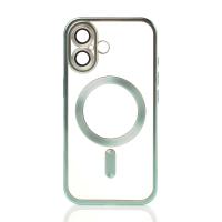 Силиконовый чехол MagSafe SHINING MATTE для iPhone 16 Plus mint