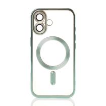 Силиконовый чехол MagSafe SHINING MATTE для iPhone 16 Plus mint