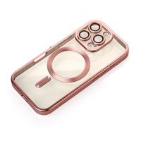 Силиконовый чехол MagSafe SHINING MATTE для iPhone 16 Pro pink