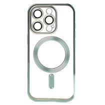 Силиконовый чехол MagSafe SHINING MATTE для iPhone 16 Pro mint