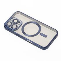 Силиконовый чехол MagSafe SHINING MATTE для iPhone 16 Pro blue titanium