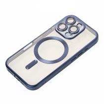 Силиконовый чехол MagSafe SHINING MATTE для iPhone 16 Pro Max blue titanium