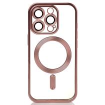 Силиконовый чехол MagSafe SHINING MATTE для iPhone 16 Pro Max pink