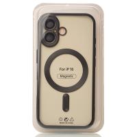 Силиконовый чехол MagSafe SHINING MATTE для iPhone 16 black