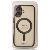 Силиконовый чехол MagSafe SHINING MATTE для iPhone 16 black