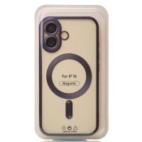 Силиконовый чехол MagSafe SHINING MATTE для iPhone 16 deep purple