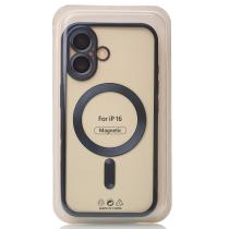 Силиконовый чехол MagSafe SHINING MATTE для iPhone 16 blue titanium