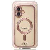 Силіконовий чохол MagSafe SHINING MATTE для телефону iPhone 16 Plus pink