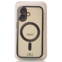 Силиконовый чехол MagSafe SHINING MATTE для iPhone 16 Plus black