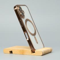 Силиконовый чехол MagSafe SHINING MATTE для iPhone 16 desert titanium