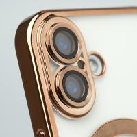 Силиконовый чехол MagSafe SHINING MATTE для iPhone 16 desert titanium