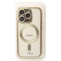 Силиконовый чехол MagSafe SHINING MATTE для iPhone 15 Pro gold