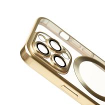 Силиконовый чехол MagSafe SHINING MATTE для iPhone 15 Pro gold