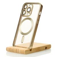 Силиконовый чехол MagSafe SHINING MATTE для iPhone 14 Pro gold
