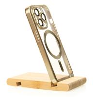 Силиконовый чехол MagSafe SHINING MATTE для iPhone 14 Pro gold