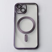 Силіконовий чохол MagSafe SHINING MATTE для телефону iPhone 15 deep purple