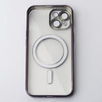 Силиконовый чехол MagSafe SHINING MATTE для iPhone 15 deep purple