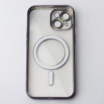 Силіконовий чохол MagSafe SHINING MATTE для телефону iPhone 15 deep purple