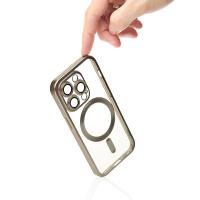Силиконовый чехол MagSafe SHINING MATTE для iPhone 14 Pro Max natural titanium