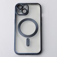 Силиконовый чехол MagSafe SHINING MATTE для iPhone 15 blue titanium