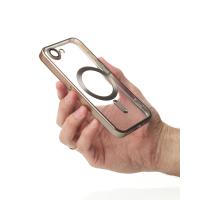 Силиконовый чехол MagSafe SHINING MATTE для iPhone 16E natural titanium