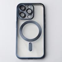 Силиконовый чехол MagSafe SHINING MATTE для iPhone 12 Pro Max blue titanium