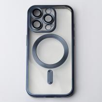 Силиконовый чехол MagSafe SHINING MATTE для iPhone 12 Pro Max blue titanium